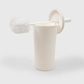 DOMED HEAD TOILET BRUSH WITH TALL ENCLOSED HOLDER 385mm Handle N11