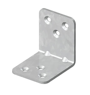 48mm x 48mm x 40mm x 2.5mm Heavy Duty Angle Bracket Galvanised, 4mm Countersunk Holes