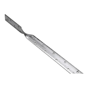 28mm x 4mm x 1000mm Heavy Twisted Once At 100mm Galvanised Builders Restraint Strap, 6mm Holes