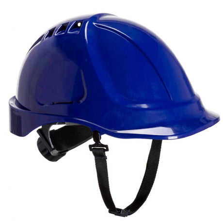 Royal Blue Site Helmet (Site Visitor) with Chin Strap and Wheel PS55