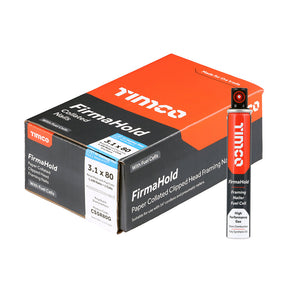 Firmahold 3.1 x 80 Ring Stainless Steel A2, + 1 Gas (Paslode compatible) 1100 nails per box