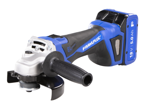 Rawlplug 18V Brushless Angle  Grinder 125mm 2 x 5.0Ah batteries R-PAG18-XL2-UK