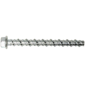 M6 x 100 Serbolt Hexagon Head Flange Concrete Screw Bolt, Bright Zinc plated