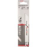 Bosch S922HF 150mm Sabre Saw Blade flexiable for wood 5-100mm and metal 3-12mm (Pack Of 5) P/No. 2 608 656 016