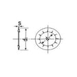 M20 Internal Overlap Lock Washer, Mild Steel, Bright Zinc Plated DIN 6797J