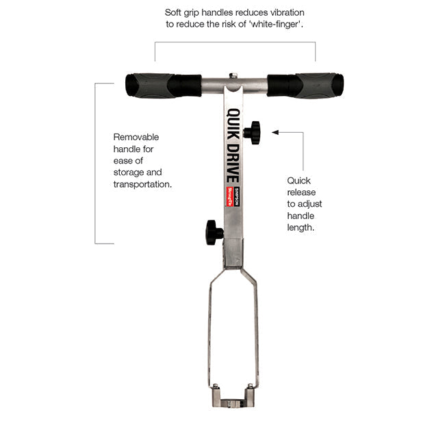 Quikdrive T Handle Bar Extension QDEXTT2-62