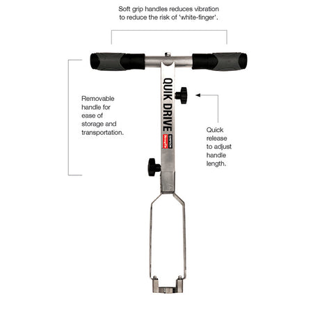 Quikdrive T Handle Bar Extension QDEXTT2-62