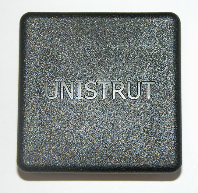 Black Unistrut P1/2240 Plastic End Caps 41mm x 41mm Deep Channel
