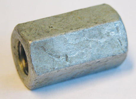 Studding Connectors, Mild Steel M8 x 24 Galvanised, Grade 4.6 DIN 6334