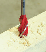 25mm x 159mm Addax Speed Auger with Red Flutes, Hexagon Shank
