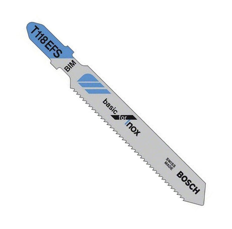 Bosch T118EFS 83mm Jigsaw Blades for Inox pack of 5 P/No 2 608 636 497