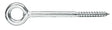 12mm x 230mm Welded Screw Eye, Steel Bright Zinc Plated
