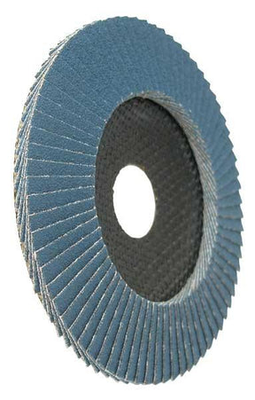 22mm Bore x 125 Diameter x 80 grit Zirconia Flap Disc Convex