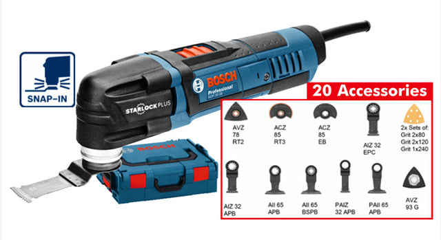 Bosch GOP 30-28 Multicutter Plus 20 Accessories in L-Boxx 240v