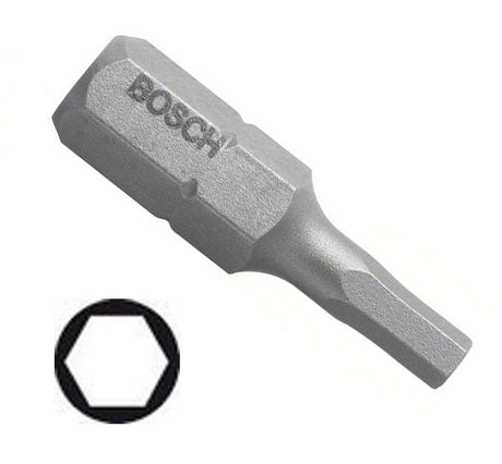 Bosch 6.0mm Hex Screwdriver Bit Extra Hard x 25mm