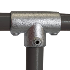 Long Tee C04 Size 6 (G25) Handrail Fitting, Galvanised 104-B34 (Kee Klamp Compatible 25-6)