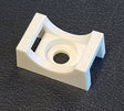 White 23x14x9mm 5mm Hole Screw on Cable Tie Mount
