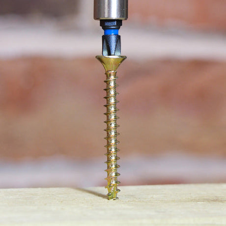 5.0 x 90 Timco C2 Strong Fix Premium Woodscrew, Countersunk Pozi Pz2, Steel Zinc / Yellow Plated 50090C2