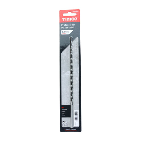 Timco 6.0mm x 200mm Masonry Drill Bit APM6200
