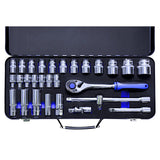 Jefferson 29 Piece 1/2" Drive Socket Set in Metal Case JEFSOC017