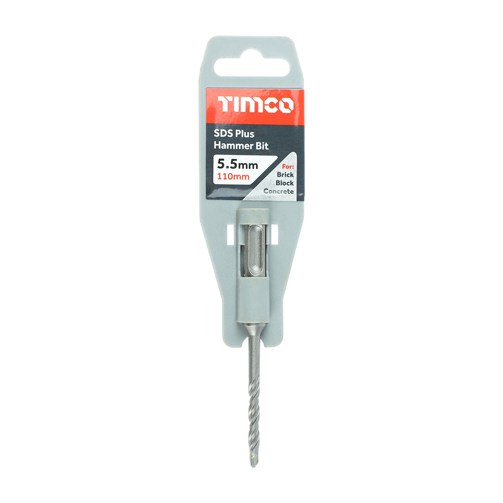 5.5 x 110mm Timco SDS55110 SDS-plus Masonry Hammer Drill Bit, 45mm working length
