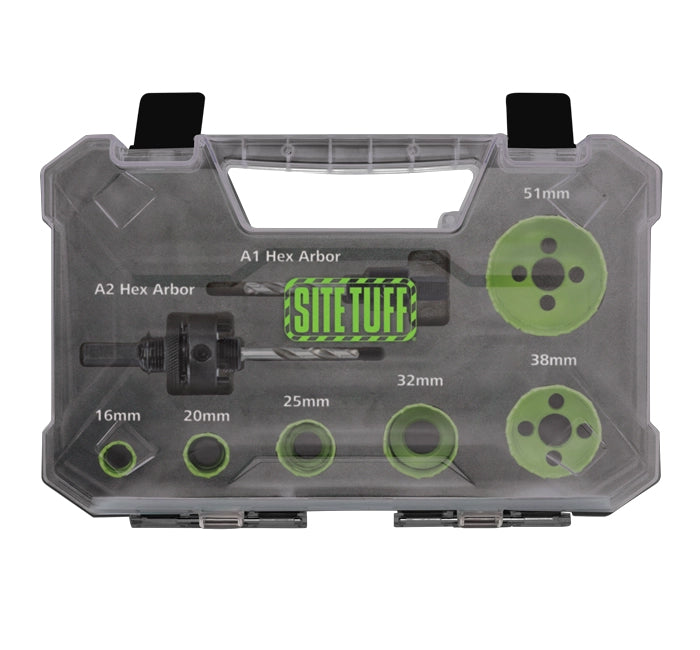 Site Tuff 8 Piece Electricians Holesaw Set GT40780