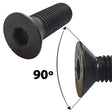 M24 x 160 Socket Screw, 90 Degree Countersunk Head, High Tensile Grade 10.9 Self Colour, BS 4168