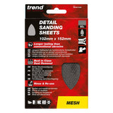 Trend 102 x 152mm Mesh Detail Sanding Sheet 80 Grit (Pack of 5) AB/DET/80M
