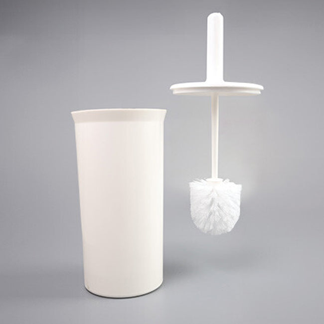 DOMED HEAD TOILET BRUSH WITH TALL ENCLOSED HOLDER 385mm Handle N11