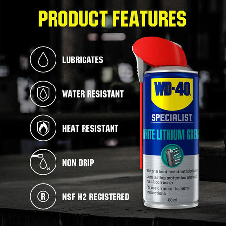WD40 Specialist Lithium Grease, 400ml Smart Straw