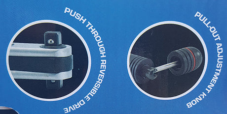 Draper 72714 Push Through Torque Wrench 3/8-1/2" 25-135Nm