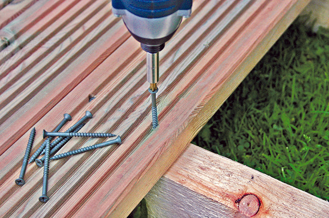 Deck-Tite 4.5 x 75mm Countersunk Pozi PZ2 Woodscrew, Net Coat Green. TFDT08300