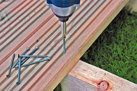 Deck-Tite 4.5 x 75mm Countersunk Pozi PZ2 Woodscrew, Net Coat Green. TFDT08300