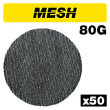 Trend 150mm Mesh Random Orbit 80 Grit Sanding Sheets, AB/150/80M/B, Pack of 50