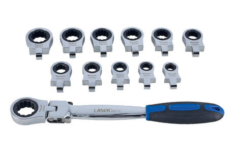 Laser Multi Head Ratchet Spanner Set 8872
