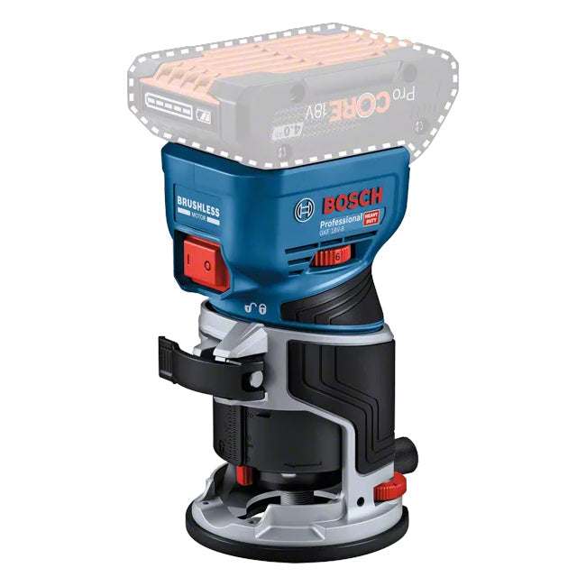 Bosch GKF 18V-8 Brushless Palm Router (without battery & charger) in L-BOXX