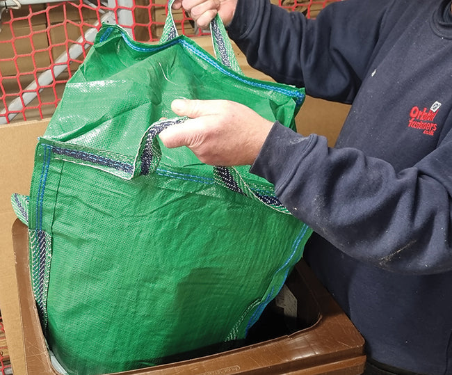 Green Garden Waste Bulk Bag 450mm x 450mm x 600mm, 4 Handles