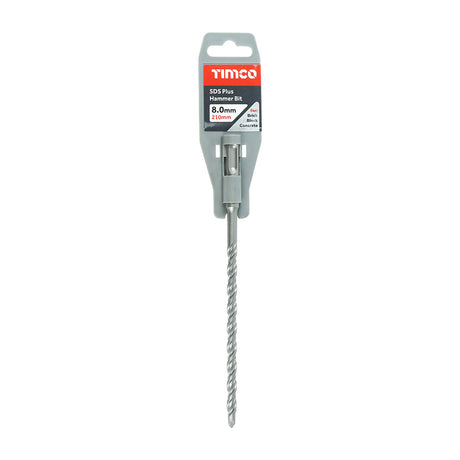 8 x 210mm Timco SDS8210 SDS-plus Masonry Hammer Drill Bit, 150mm working length