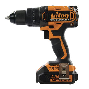 Triton 20V Brushless Combi Hammer Drill with 2 x 2.0Ah Batteries T20CHBL T20