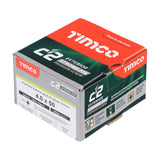 Timco 4.0 x 50 Countersunk Pozi Pz2, C2 Exterior Screws, Silver Organic