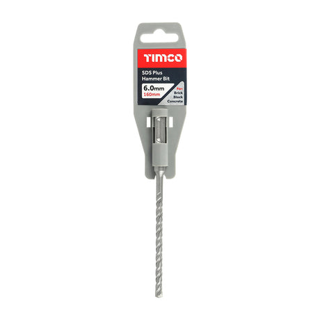 6 x 160mm Timco SDS6160 SDS-plus Masonry Hammer Drill Bit, 90mm working length