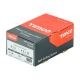 4.2 x 13 Timco Pan Head SQ2 Square Drive Self Drill Screws, Bright Zinc Plated