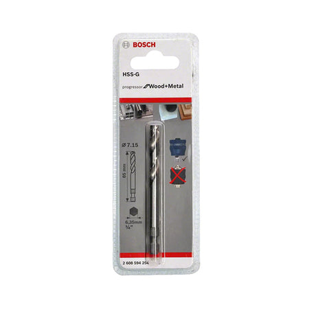 Bosch Progressor Holesaw Pilot 85mm HSS-G 1/4 Hexagon Shank