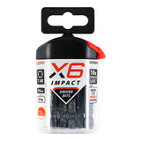 T40 x 50mm Addax X6 Impact Screwdriver Bit (Pack of 5) 40TX50X6