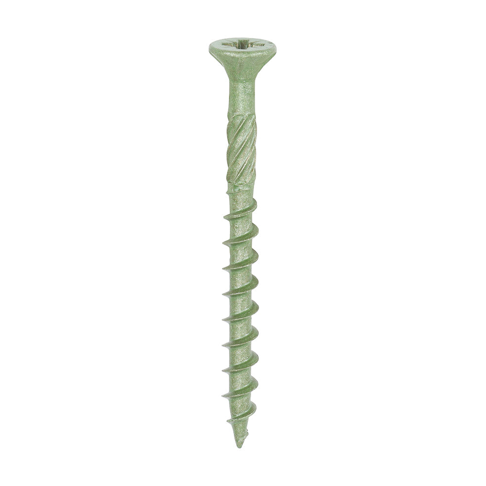 4.5 x 50 Timco Countersunk Decking Screw PZ2 Exterior Green 50TDECK