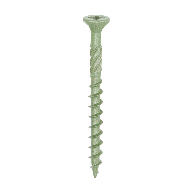 4.5 x 50 Timco Countersunk Decking Screw PZ2 Exterior Green 50TDECK