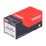 5.5 x 100mm (5/16" Hexagon Head) Self Drill Screws, Metal to Metal, Bright Zinc Plated For Steel 4-12.5mm Thickness with 16mm EPDM Washer ZH100W16B