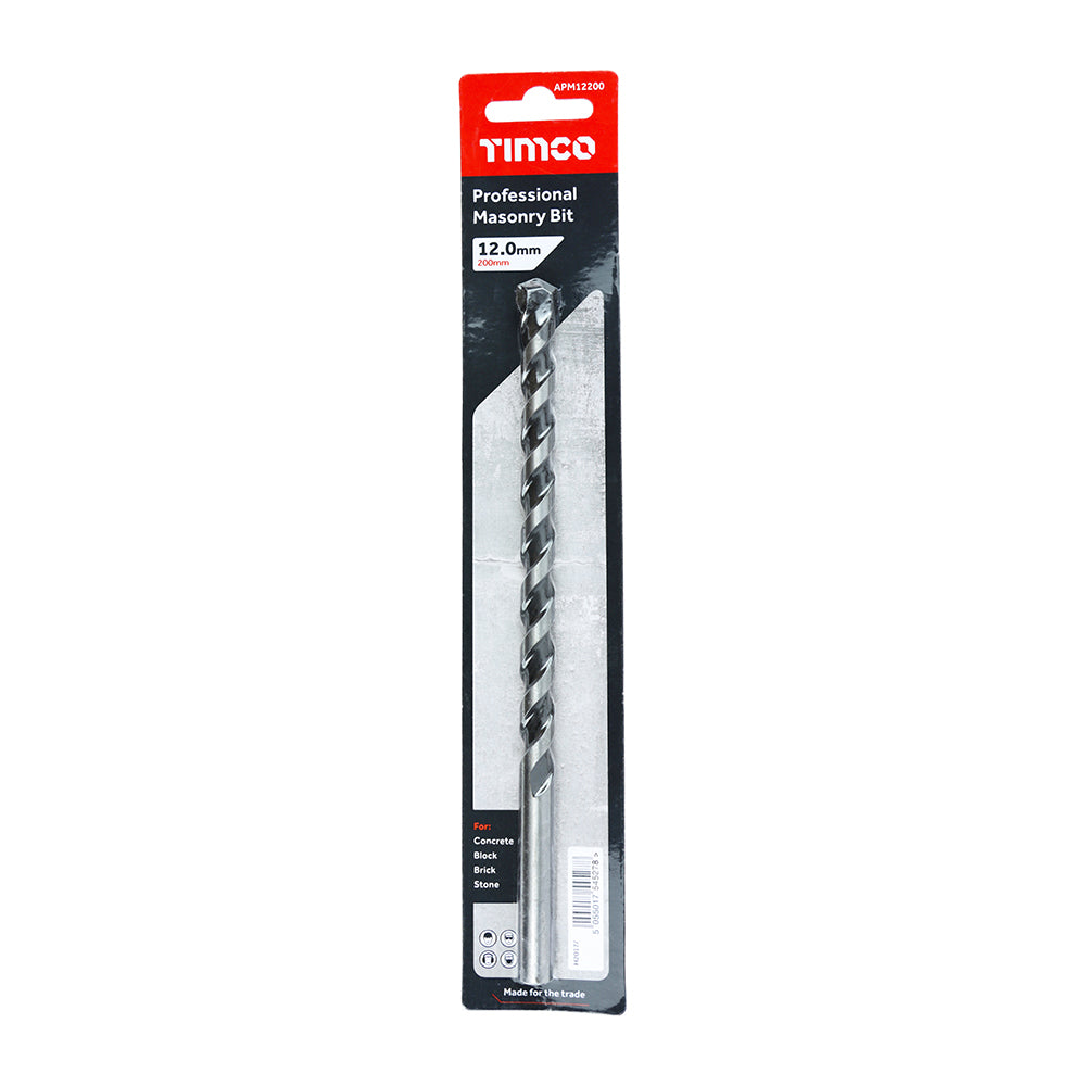 Timco 12mm x 200mm Masonry Drill Bit APM12200