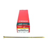 8.0 x 275 Timco Countersunk TX40 Clamp Fix C2 Woodscrews Yellow 80275C2C
