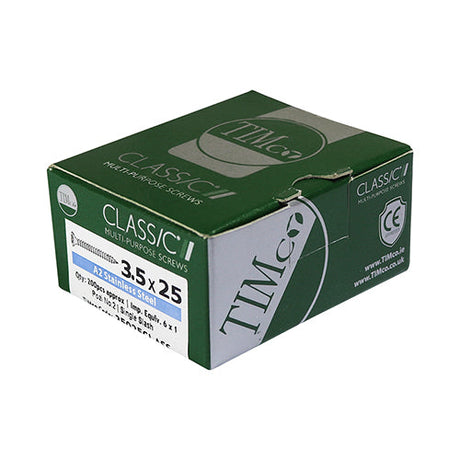 Timco 5.0 x 70 (10 x 2"3/4) Countersunk Pozi,  Woodscrew Stainless Steel A2 (304), 50070CLASS